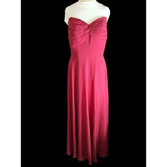 JJ's HOUSE Burgundy Chiffon Bridesmaid Dress Sz M Converitble Formal Wedding - Picture 4 of 15